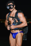 Modus Vivendi Prince Albert Blue Low Cut Swim Brief - BANG & STRIKE (view 2)